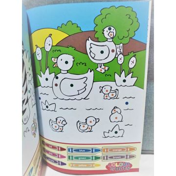 Colour By Dots, Carte de colorat cu activitati (Mov) (2707/CDCB1-1)
