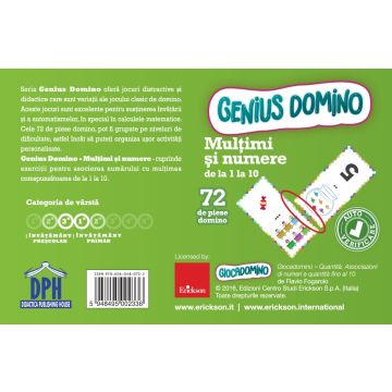 Genius domino - Multimi si numere de la 1 la 10 (DPH)