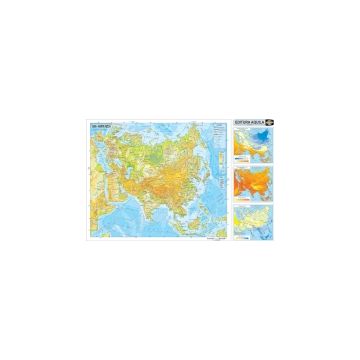 Harta fizica si administrativa a Asiei - 120 x 160 cm (Aquila)