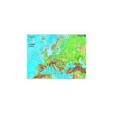 Harta fizica si administrativa a Europei - 70 x 100 cm (Aquila)