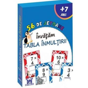 56 De Jetoane: Invatam Tabla Inmultirii (7 Ani+)