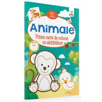  Animale- PRIMA CARTE DE COLORAT CU ABTIBILDURI (GAMA)
