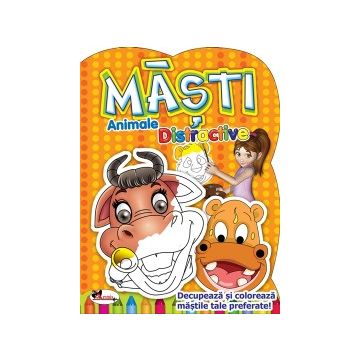 Animale distractive - carte de decupat si colorat