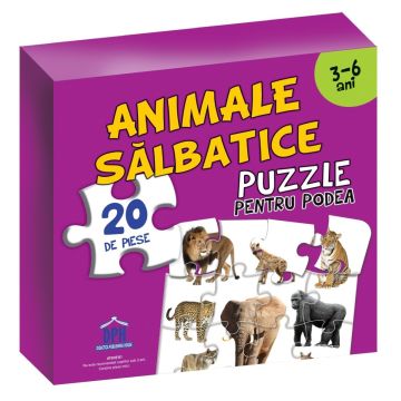 Animale salbatice. Puzzle pentru podea 3-6 ani (DPH)