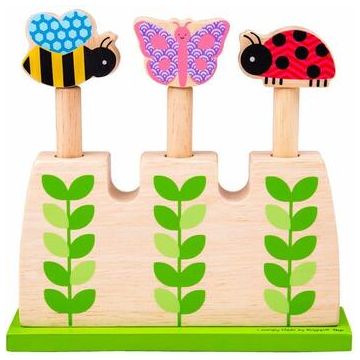 BigJigs Jucarie din lemn Pop-Up - In gradina