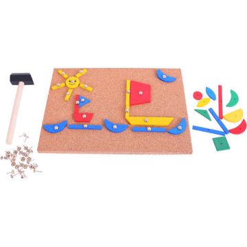 BigJigs Set de creatie - Forme din lemn
