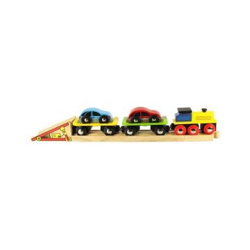 BigJigs Trenulet cu platforma auto