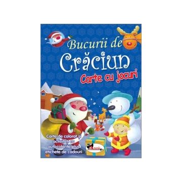 Bucurii de Craciun. Carte cu jocuri(contine autocolante) (Aramis)