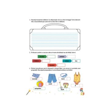 Caiet de vacanta - Clasa I + Medalie CADOU (Kreativ)