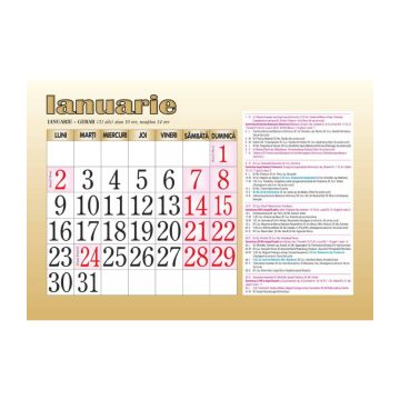 CALENDARUL BUNULUI CRESTIN - cu iconostase - 2023 (Andreas)