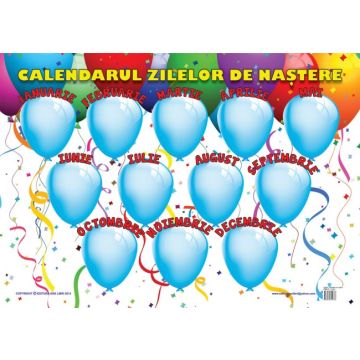 Plansa Calendarul Zilelor de Nastere (Ars Libri)