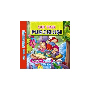 Cei trei purcelusi - poveste cu puzzle