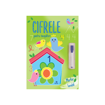 Cifrele pentru începători + marker lavabil (Kreativ)