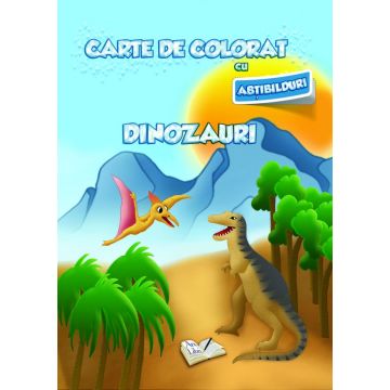 Carte de colorat cu abtibilduri. Dinozauri (Ars Libri)