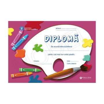 Diploma scolara personalizabila Taida - model 54