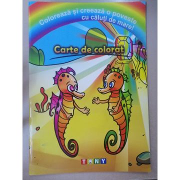 Poveste despre caluti de mare- carte de colorat (Ars libri)