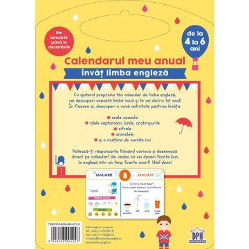 Calendarul meu anual: Invat limba engleza - de la 4 la 6 ani (DPH)