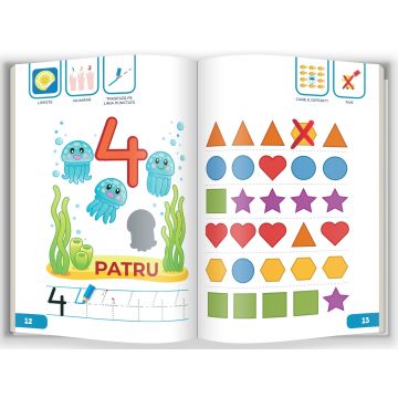 Activitati cu numere si alte concepte matematice • 3-5 ani (Rezolv fara ajutor) (Gama)