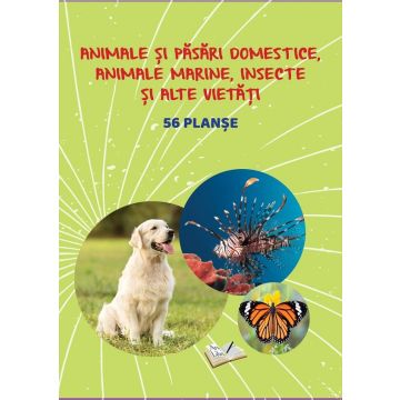Pasari si animale domestice, animale marine, insecte si alte vietati - 56 planse (Ars libri)
