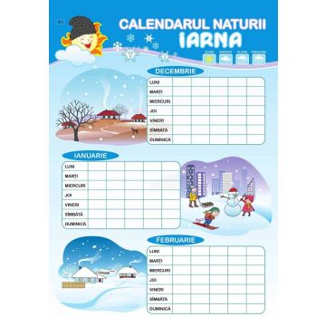 Calendar, iarna si primavara; planse (Epigraf)
