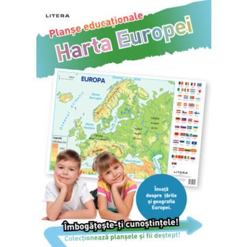 Harta Europei. Planse educationale (Litera)
