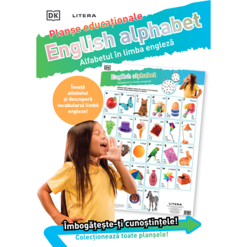 English Alphabet. Alfabetul in limba engleza. Planse educationale (Litera)
