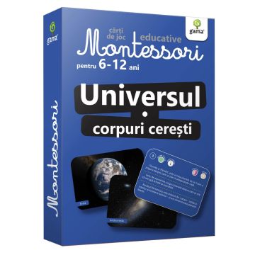 Universul. Corpuri ceresti (Carti de joc MONTESSORI pentru 6-12 ani) (Gama)