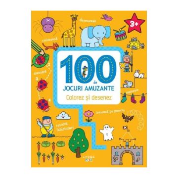 100 de jocuri amuzante. Colorez si desenez (Litera)