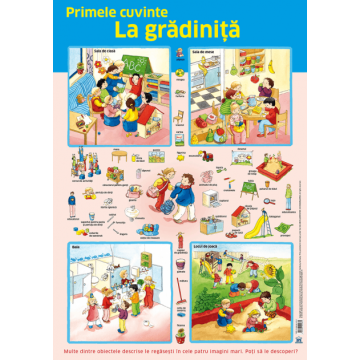 Plansa - Primele cuvinte - La gradinita (DPH)