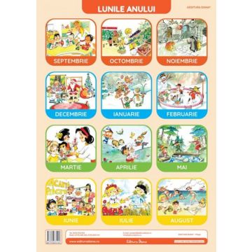 Lunile anului - plansa didactica A3 (Diana)