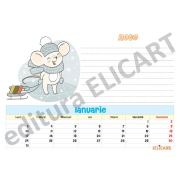 Calendar 2022 - familia soriceilor (Elicart)