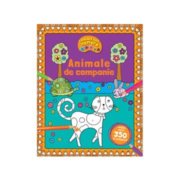 Animale de companie - Coloreaza dupa numere + Abtibilduri - Editura Kreativ