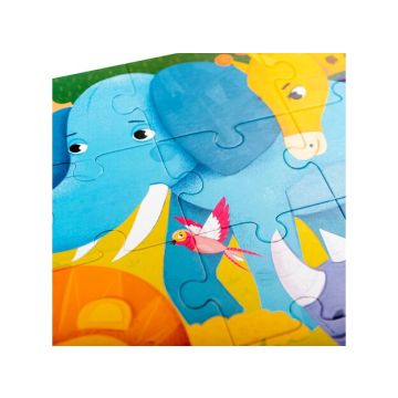 Joc educativ - Puzzle Lung Mimorello - Safari (Kreativ)