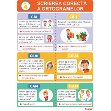 Pliant ortograme clasa a IV-a (Elicart)