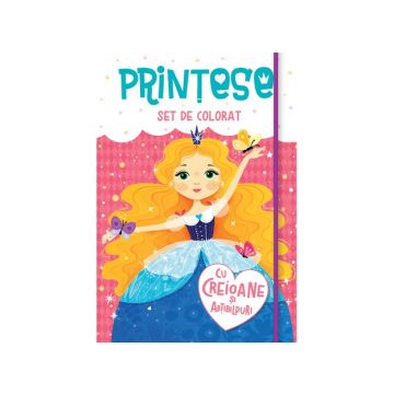 Printese - Set de colorat cu creioane si autocolante (Kreativ)
