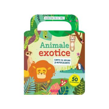 Animale exotice - carte cu jocuri si autocolante (Kreativ)