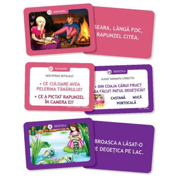 Carduri pentru invatarea citirii. Rapunzel • Degetica (Gama)