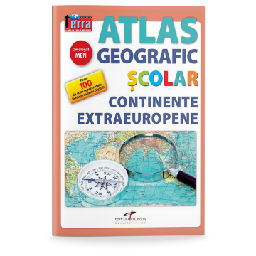 Atlas geografic scolar. Continente extraeuropene (CD Press)