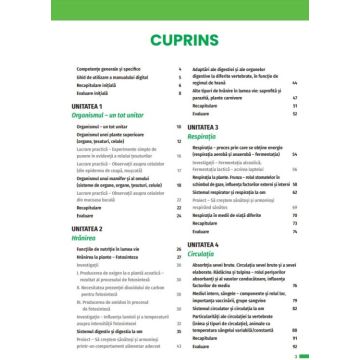 Manual Biologie. Clasa a VI-a (Booklet)