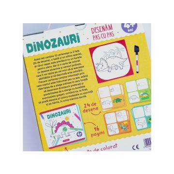 Joc educativ Mimorello - Dinozauri - Desenam pas cu pas (Kreativ)