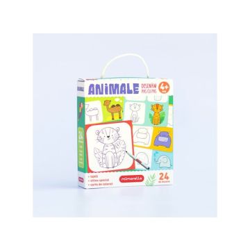Joc educativ Mimorello - Animale - Desenam pas cu pas (Kreativ)