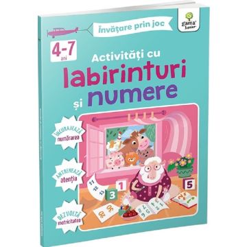 Activitati cu labirinturi si numere 4-7 ani (Gama)