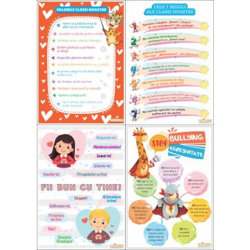Set 4 postere motivationale (Elicart)