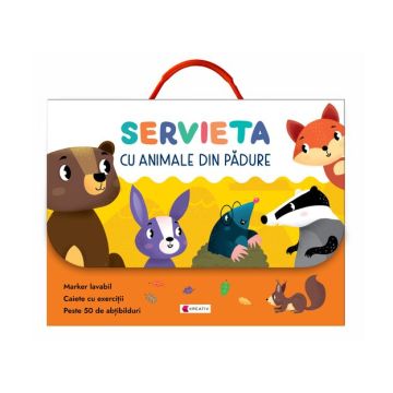 Servieta cu animale din padure (Kreativ)
