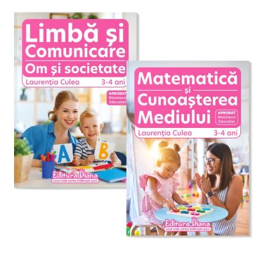 Pachet educational 3-4 ani, L. Culea (Set domenii + Carte de colorat + Creionel) (Diana)