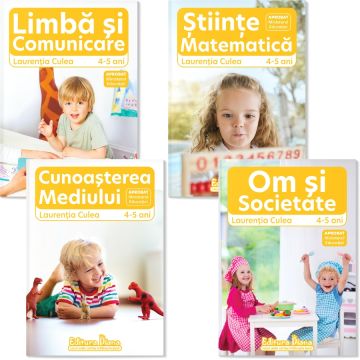 Pachet educational 4-5 ani, L. Culea (Set domenii + Carte de colorat + Creionel) (Diana)