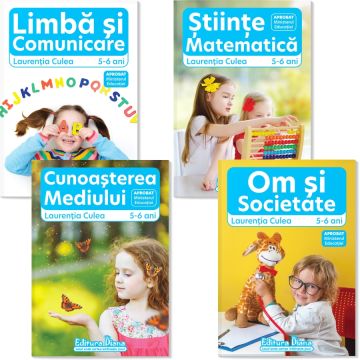 Pachet educational 5-6 ani, L. Culea (Set domenii + Carte de colorat + Creionel) (Diana)