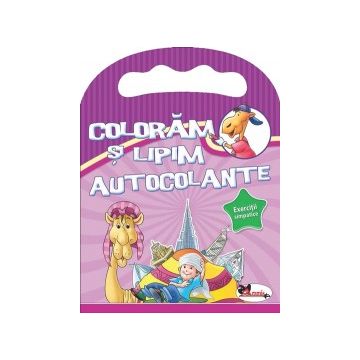  Exercitii simpatice. Coloram si lipim cu autocolante (Aramis)