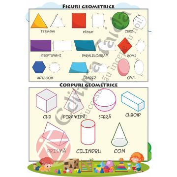 PLANSA FIGURI CORPURI GEOMETRICE (Taida)