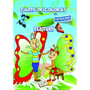Carte de colorat cu abtibilduri. Fluturi (Ars Libri)